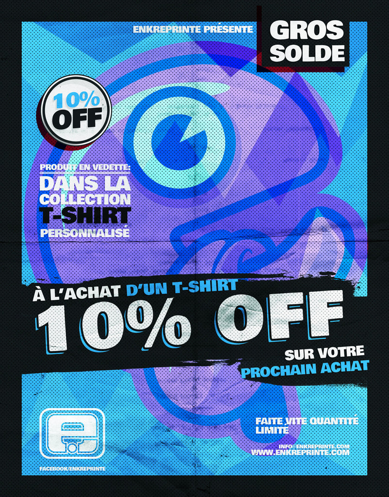 10% off sur la collection «T-shirt personnalisé»
